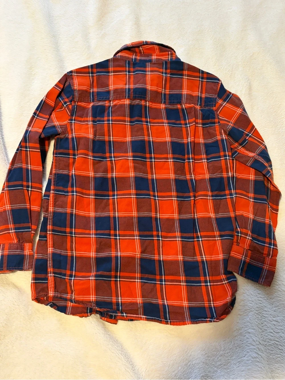 Carter's Red and Navy Plaid Button-Down Shirt